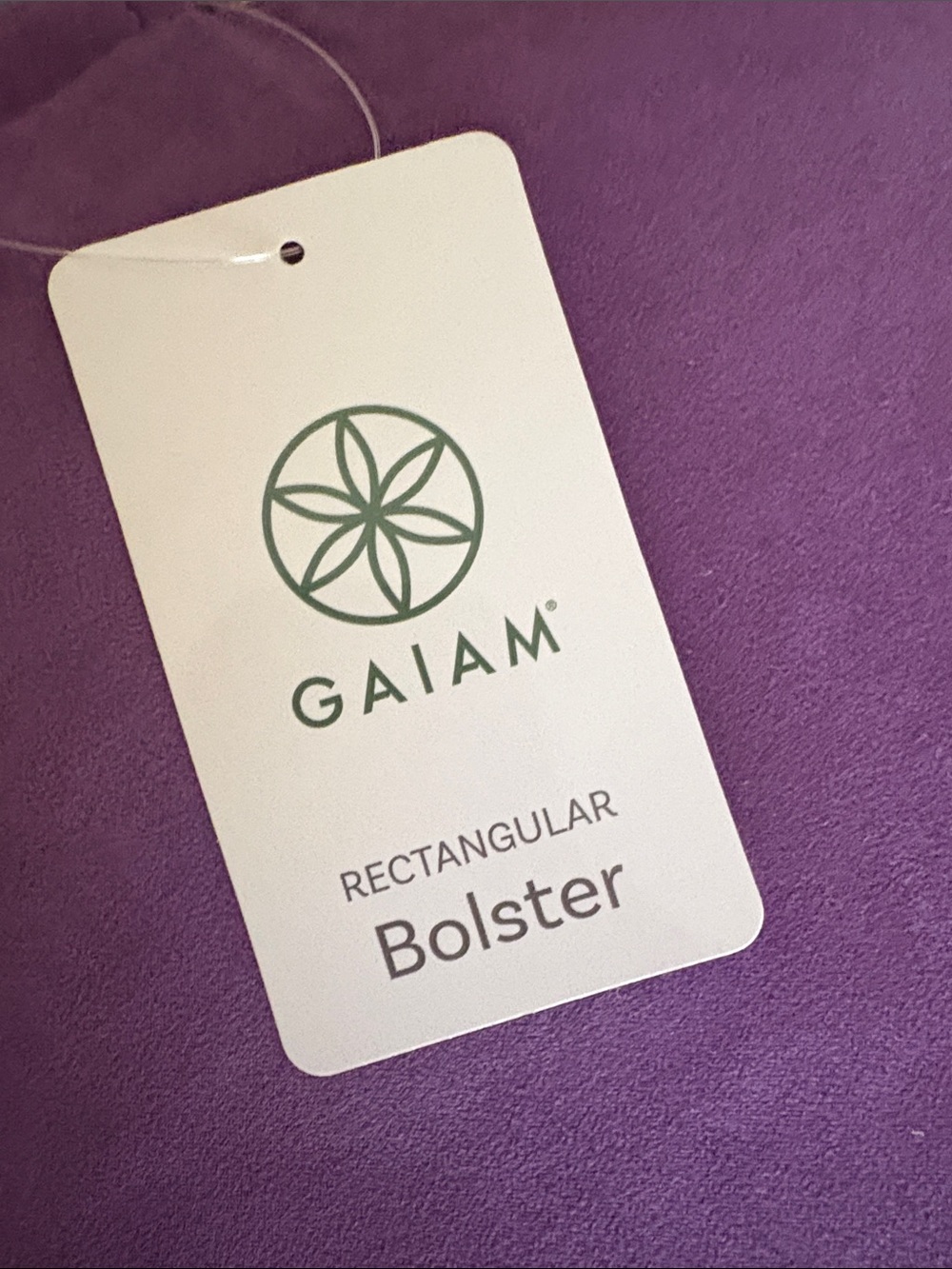 GAIAM purple rectangular Yoga Bolster washable cover NWT Meditation - Picture 3 of 5
